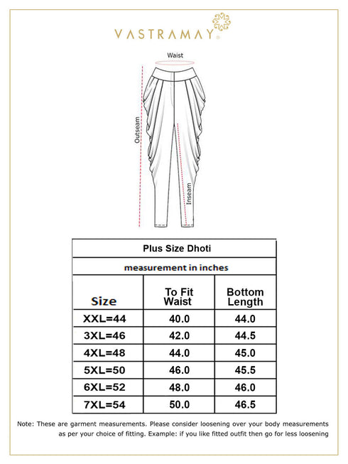 Men's Plus Size Gold Cotton Blend Embroidered Traditional Dhoti